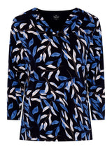 TIGI 10/12 Navy Blue Lily Drape Neck Top - T25-30C