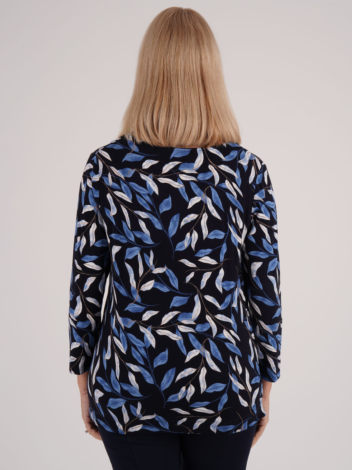 TIGI 10/12 Navy Blue Lily Drape Neck Top - T25-30C