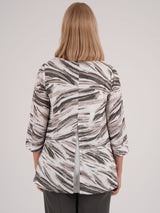 TIGI 18/20 Sage Green Two Layer Painterly Brush Stroke Top - T25-31B