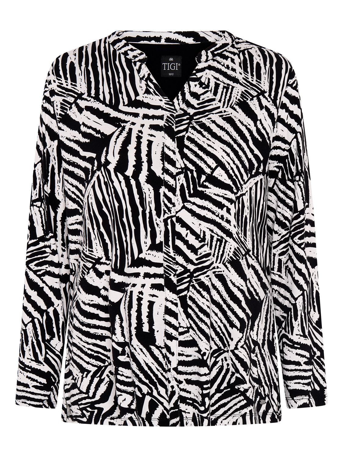 TIGI 18/20 Black/White Zebra Notch Top - T25-31D