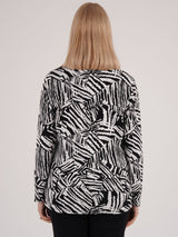 TIGI 14/16 Black/White Zebra Notch Top - T25-31D