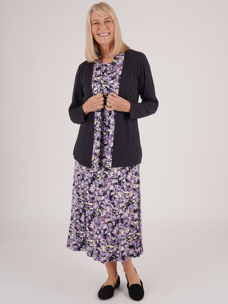 TIGI 14/16 Short Lilac Impressionist Floral Skirt - T25-32ES