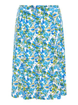 TIGI 10/12 Short Blue/Green Floral Button Skirt - T25-34DS