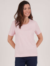 TIGI 10/12 Pink Beaded Neck Trim Top - T25-35A