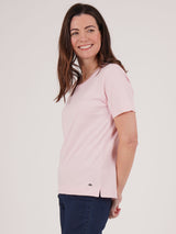 TIGI 14/16 Pink Beaded Neck Trim Top - T25-35A