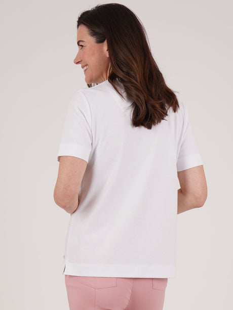 TIGI 10/12 White Mod Eco Placement Print Top - T25-35B