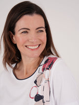 TIGI 14/16 White Mod Eco Placement Print Top - T25-35B