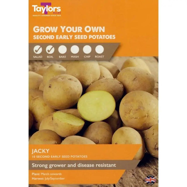 Taylors 10 Jacky Second Early Seed Potato - Old Railway Line Garden Centre