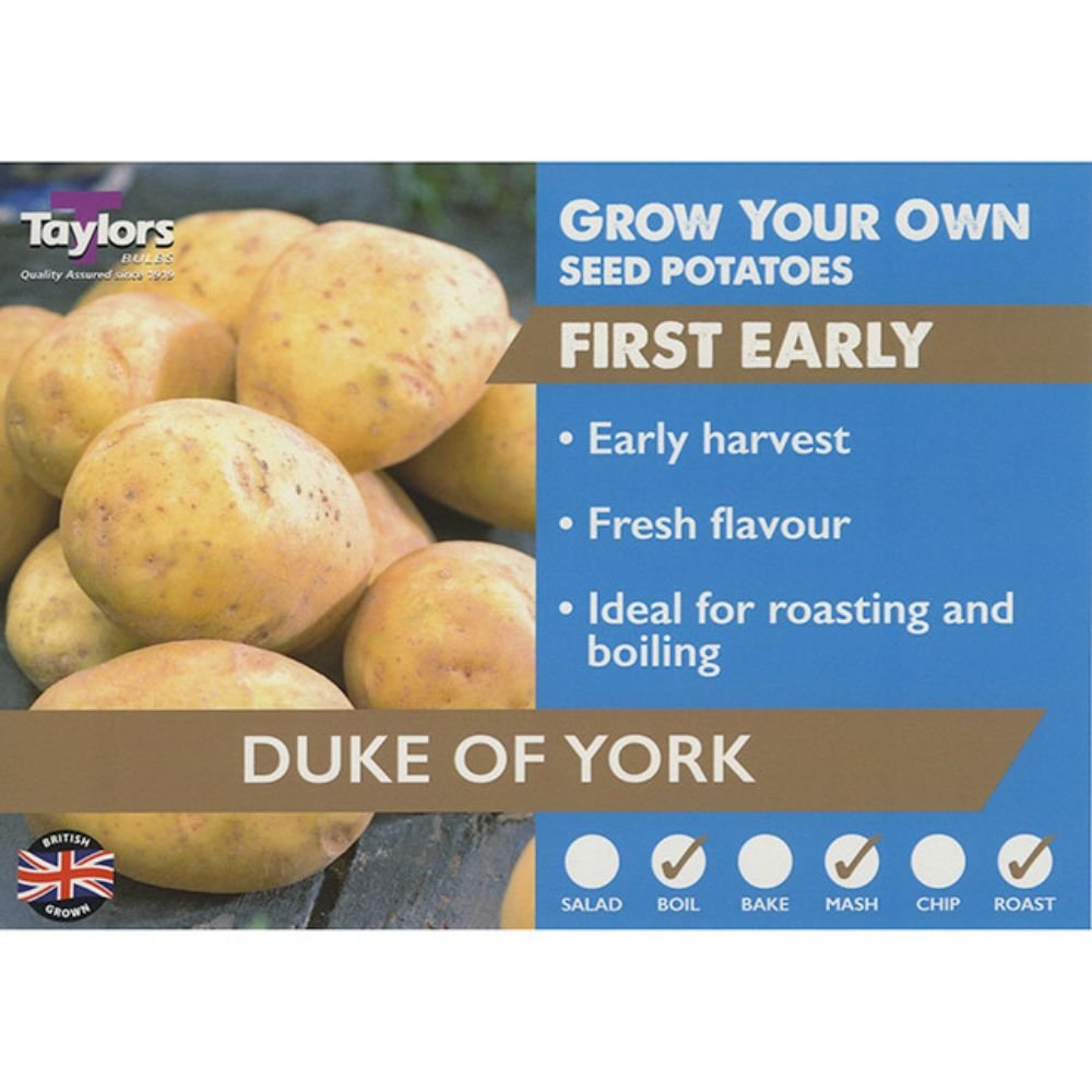Taylors 2kg Duke of York First Early Seed Potatoes - Old Railway Line Garden Centre