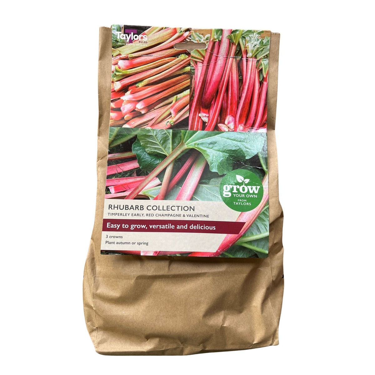 Taylors 3 Rhubarb Crown Collection - Old Railway Line Garden Centre