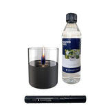 Tenderflame Lilly 10 Giftset with Fuel & Lighter - Black