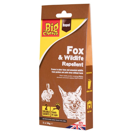 The Big Cheese Fox & Wildlife Repellet Sachets (2 x 50g Pack) - Old Railway Line Garden Centre