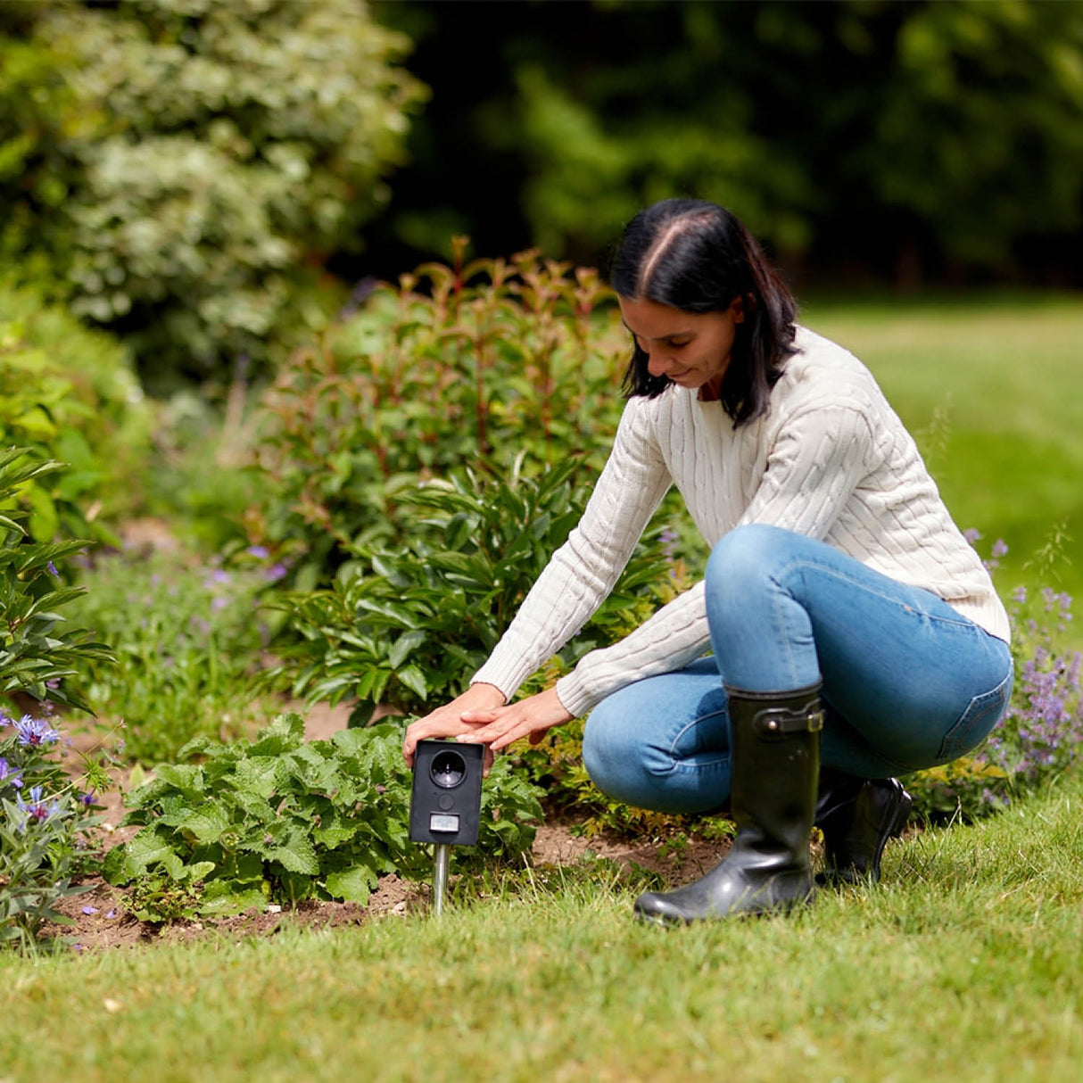 The Big Cheese Mega - Sonic Solar Cat Repeller - Old Railway Line Garden Centre