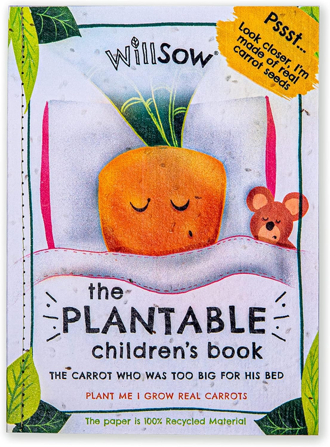The Carrot Who Was Too Big For His Bed Plantable Childrens Book by Thomas Willday