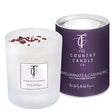 The Country Candle Co 30cl Pomegranate & Cashmere Glass Candle - Old Railway Line Garden Centre
