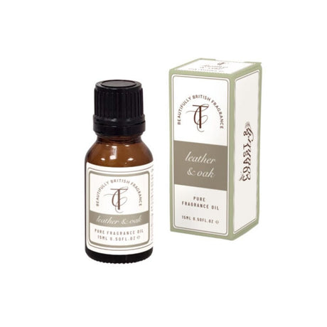 The Country Candle Co - Coast & Country Leather & Oak 15ml Alcohol - Free Pure Fragrance Oil - Old Railway Line Garden Centre