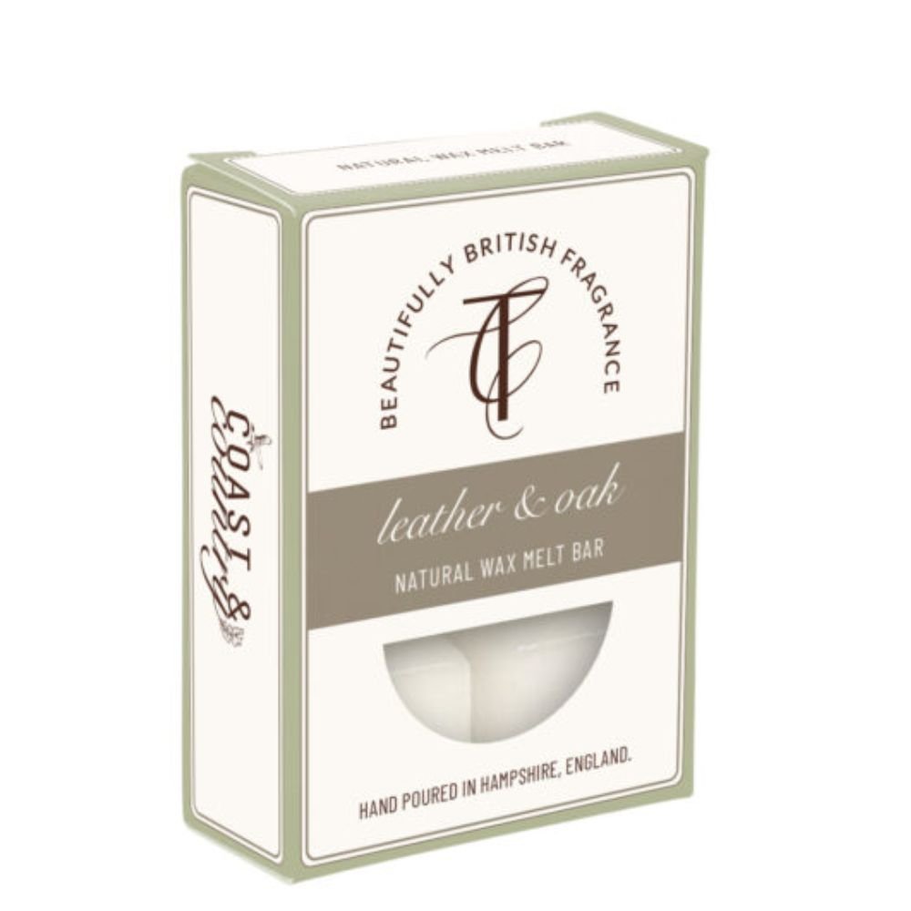The Country Candle Co - Coast & Country Leather & Oak 60 Hour Wax Melt Bar - Old Railway Line Garden Centre