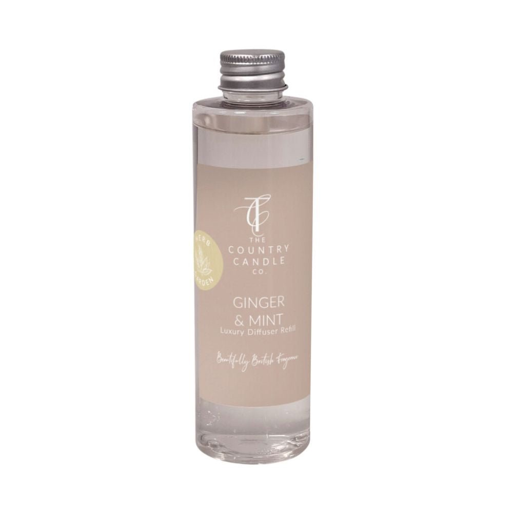 The Country Candle Co - Herb Garden Ginger & Mint 200ml Diffuser Refill - Old Railway Line Garden Centre