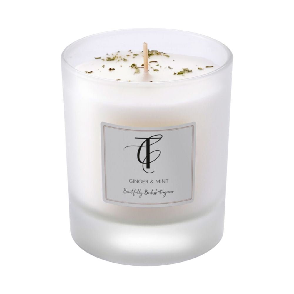 The Country Candle Co - Herb Garden Ginger & Mint 30cl Glass Candle - Old Railway Line Garden Centre