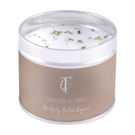 The Country Candle Co - Herb Garden Ginger & Mint Tin Candle - Old Railway Line Garden Centre