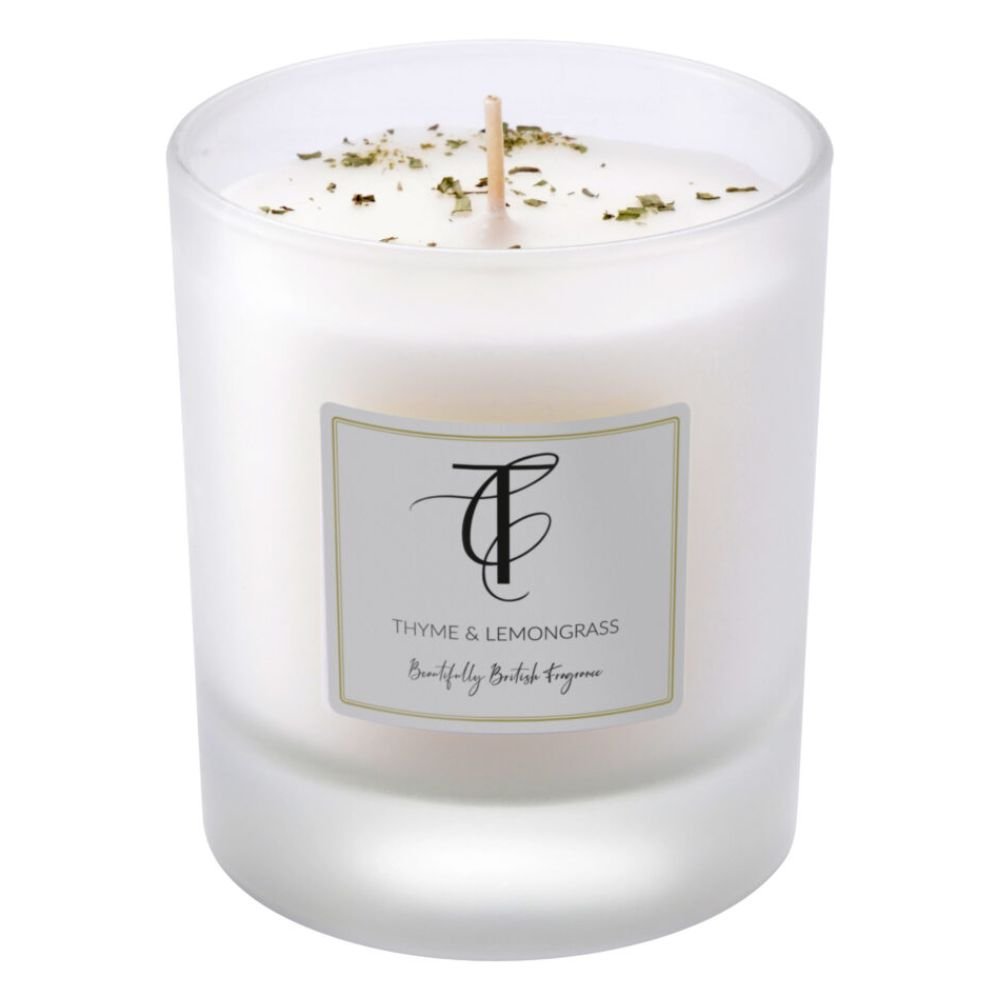 The Country Candle Co - Herb Garden Thyme & Lemongrass 30cl Glass Candle - Old Railway Line Garden Centre