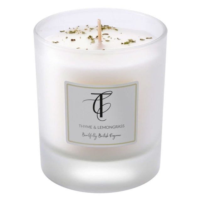 The Country Candle Co - Herb Garden Thyme & Lemongrass 30cl Glass Candle - Old Railway Line Garden Centre