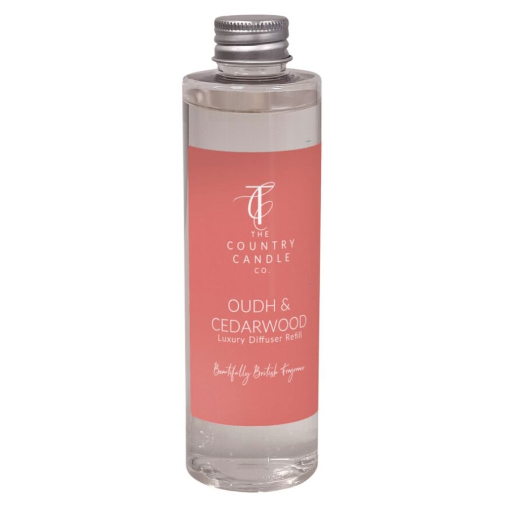 The Country Candle Co - Pastels Oudh & Cedarwood 200ml Diffuser Refill - Old Railway Line Garden Centre
