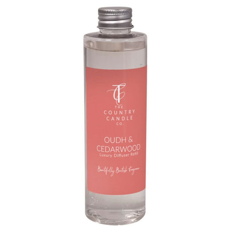 The Country Candle Co - Pastels Oudh & Cedarwood 200ml Diffuser Refill - Old Railway Line Garden Centre