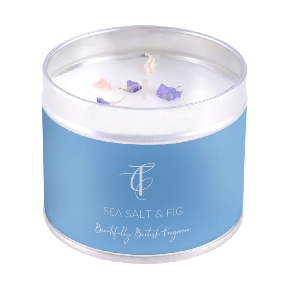 The Country Candle Co - Pastels Sea Salt & Fig Tin Candle - Old Railway Line Garden Centre