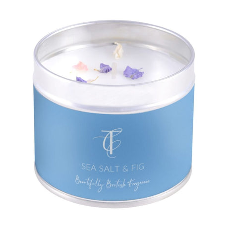 The Country Candle Co - Pastels Sea Salt & Fig Tin Candle - Old Railway Line Garden Centre