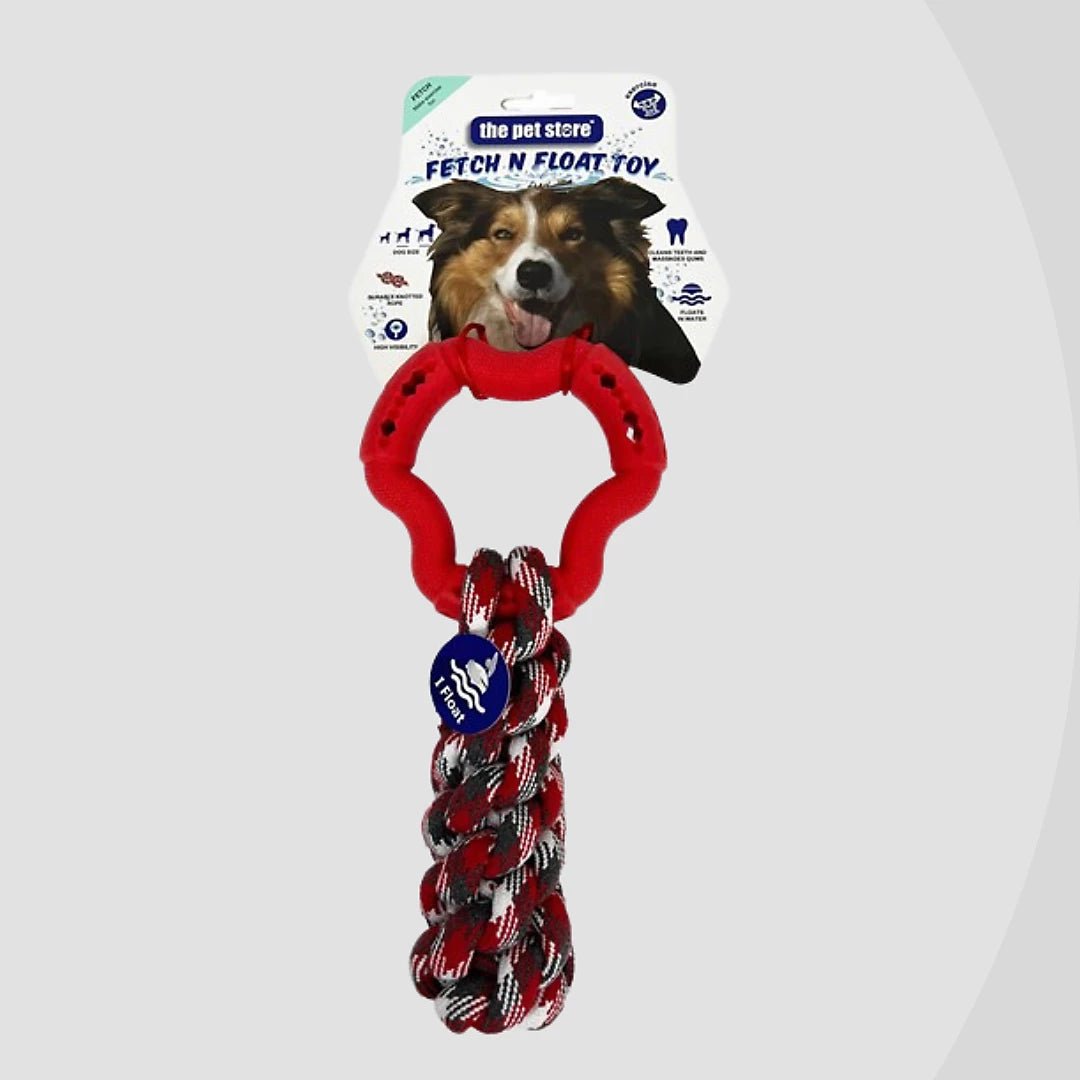 The Pet Store Fetch N Float Red Double Knotted Rope Dog Toy - Old Railway Line Garden Centre