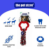 The Pet Store Fetch N Float Red Double Knotted Rope Dog Toy - Old Railway Line Garden Centre