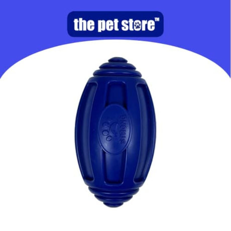 The Pet Store Gorilla Tough Blue Rugby Ball Dog Toy - Old Railway Line Garden Centre