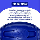The Pet Store Gorilla Tough Blue Rugby Ball Dog Toy