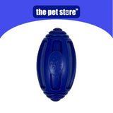 The Pet Store Gorilla Tough Blue Rugby Ball Dog Toy