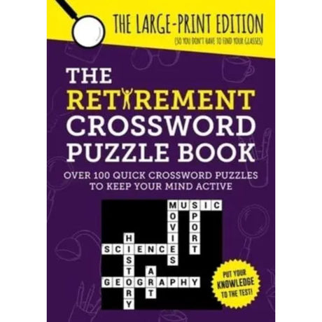 The Retirement Crossword Puzzle Book by Summerdales Publishers - Old Railway Line Garden Centre