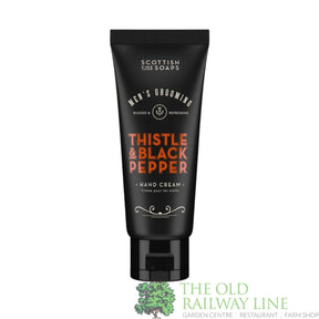 The Scottish Fine Soaps 100ml Thistle & Black Pepper Hand Cream - S30017 - Old Railway Line Garden Centre
