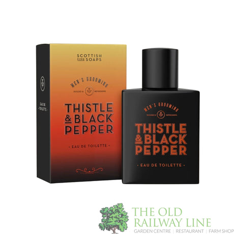 The Scottish Fine Soaps 100ml Thistle & Black Pepper Men's Eau de Toilette - S30002 - Old Railway Line Garden Centre