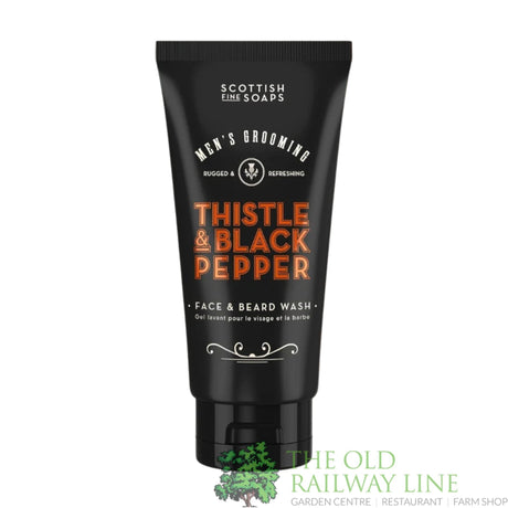 The Scottish Fine Soaps 150ml Thistle & Black Pepper Face & Beard Wash - S30005 - Old Railway Line Garden Centre