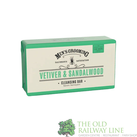 The Scottish Fine Soaps 200g Vetiver & Sandalwood Cleansing Body Bar - A03210 - Old Railway Line Garden Centre