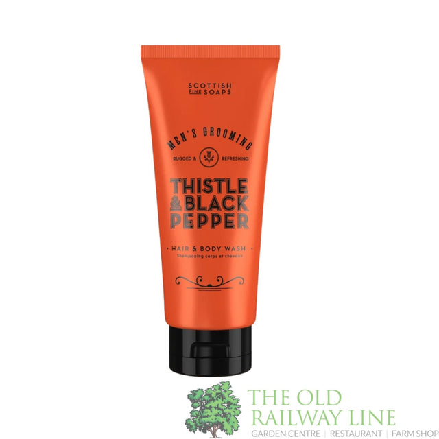 The Scottish Fine Soaps 200ml Thistle & Black Pepper Hair & Body Wash - S30006 - Old Railway Line Garden Centre