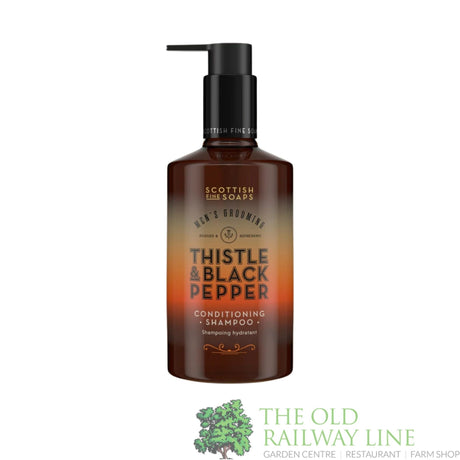 The Scottish Fine Soaps 300ml Thistle & Black Pepper Conditioning Shampoo - S30007 - Old Railway Line Garden Centre