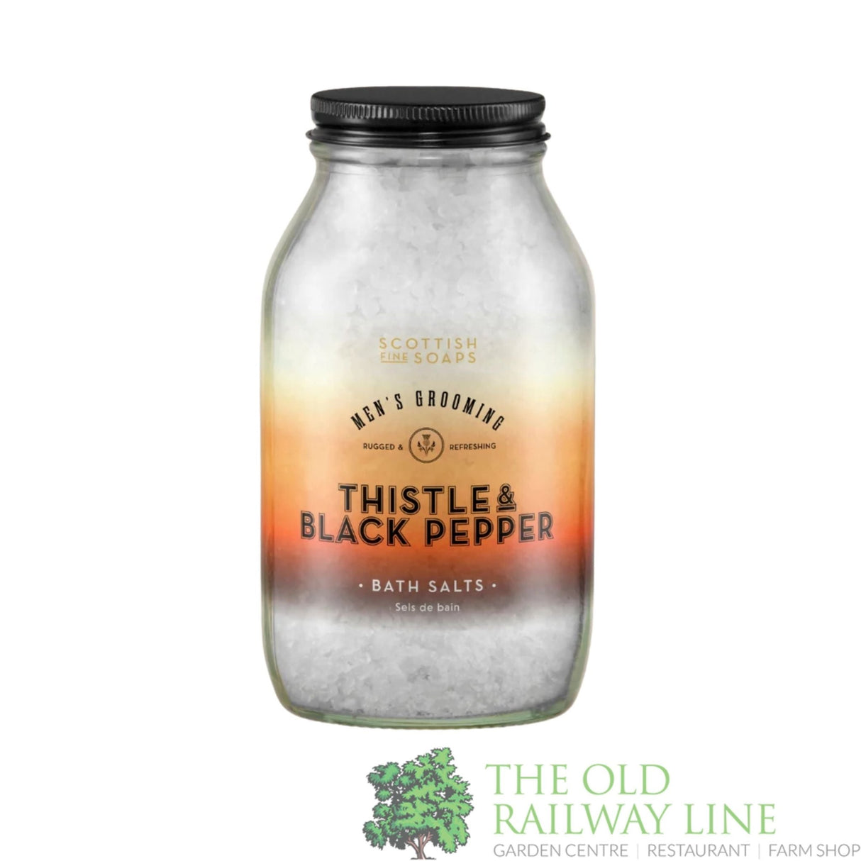 The Scottish Fine Soaps 500g Thistle & Black Pepper Bath Salts - S30008 - Old Railway Line Garden Centre