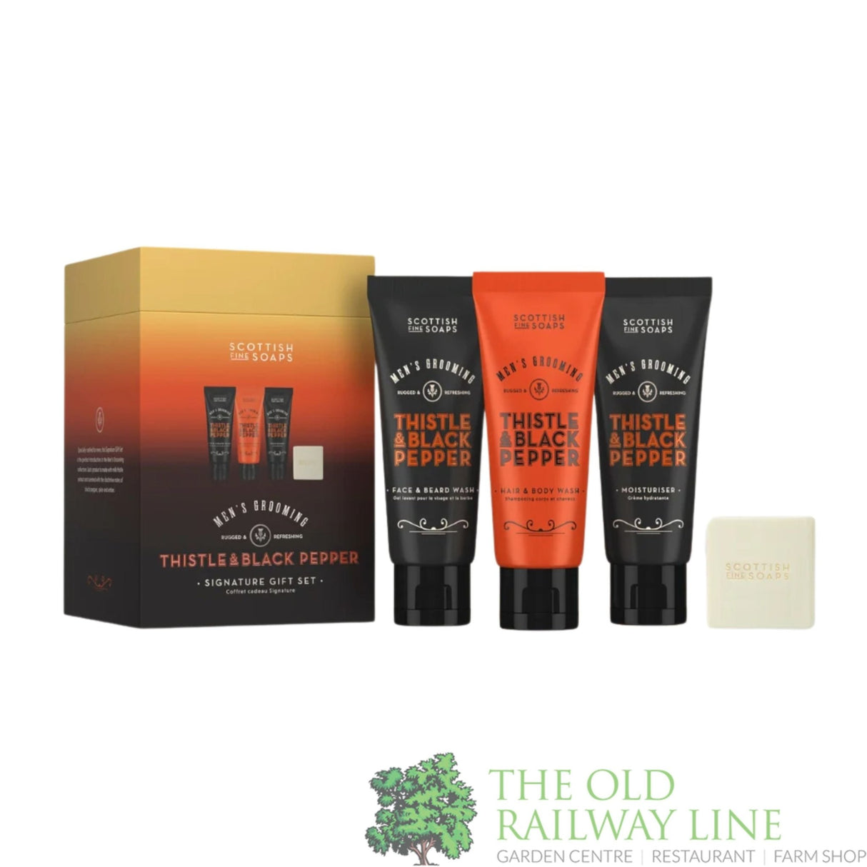 The Scottish Fine Soaps Thistle & Black Pepper Signature Gift Set - S30022 - Old Railway Line Garden Centre