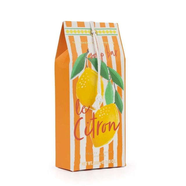 The Somerset Toiletry Co 200g Fruity Stripes Le Citron Soap Bar - Old Railway Line Garden Centre