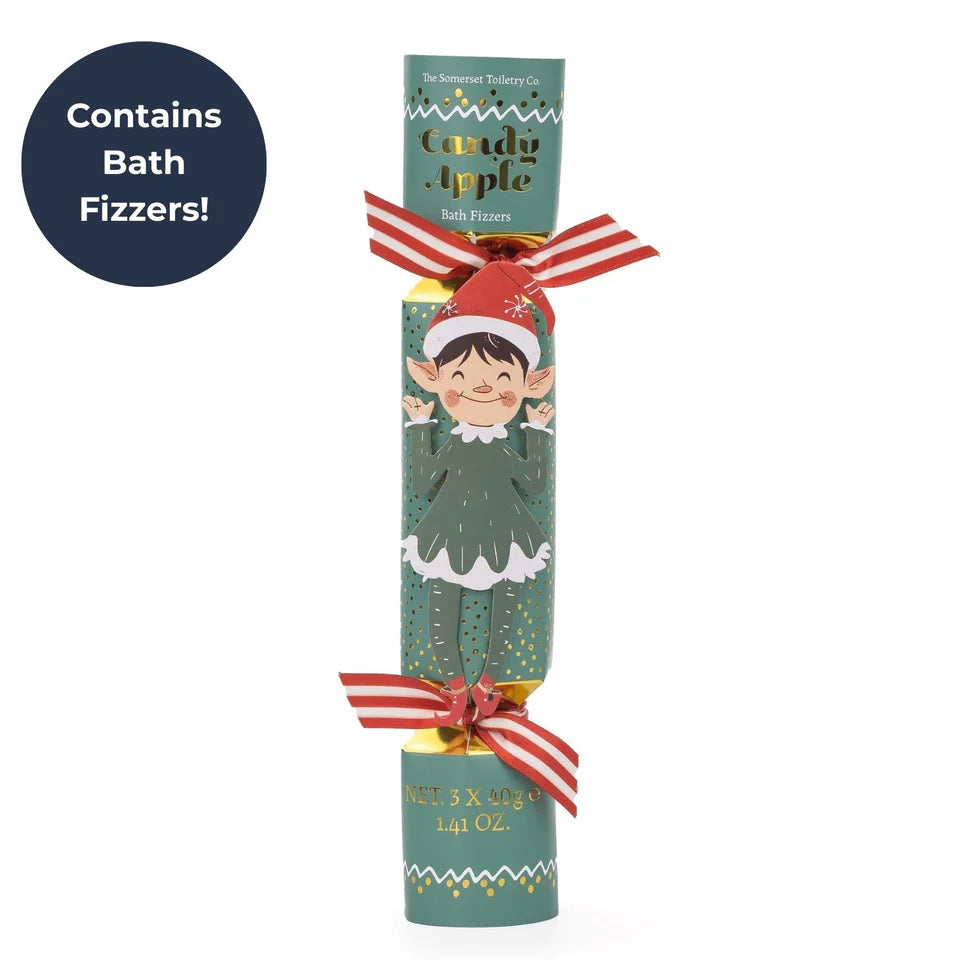 The Somerset Toiletry 40g Elf Cracker Candy Apple Bath Fizzers
