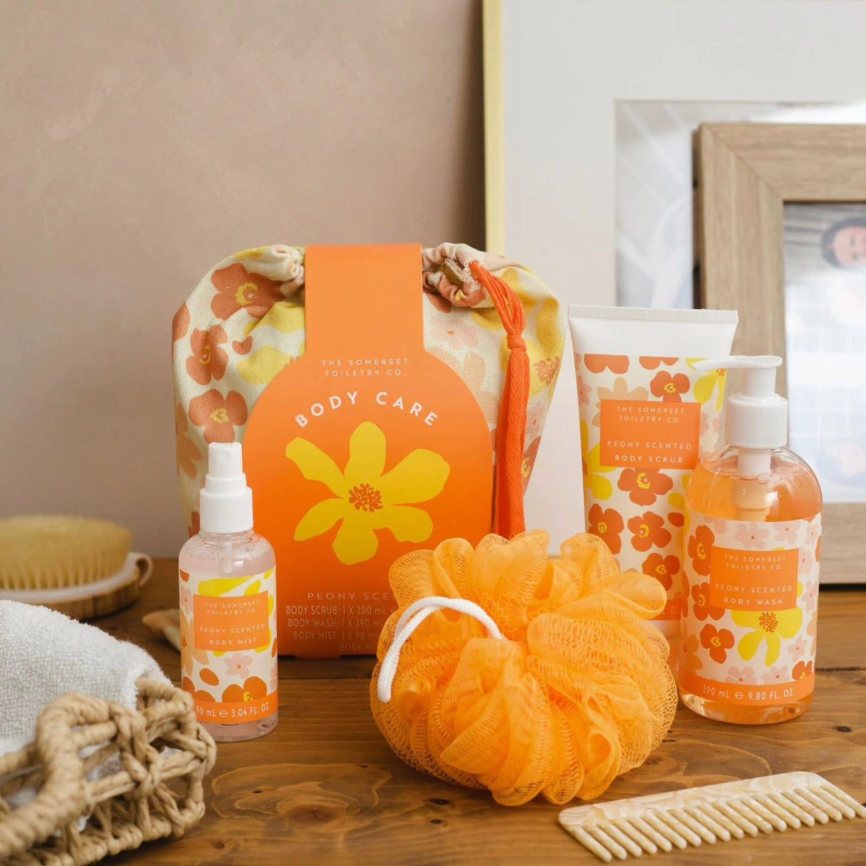 The Somerset Toiletry Co Free Hand Floral Peony Body Care Gift Set - Old Railway Line Garden Centre