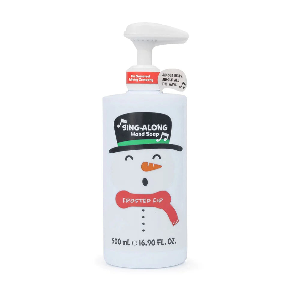 The Somerset Toiletry 500ml Frosted Fir Snowman Singing Hand Wash