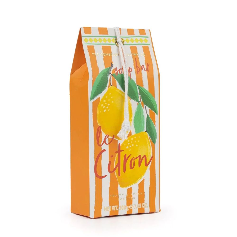 The Somerset Toiletry Co 200g Fruity Stripes Le Citron Soap Bar