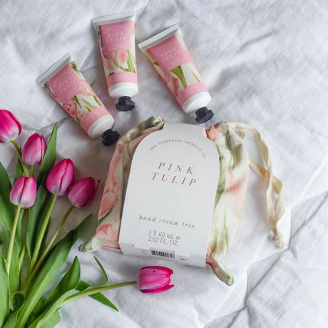 The Somerset Toiletry Co Pink Tulip Hand Cream Gift Bag - Old Railway Line Garden Centre